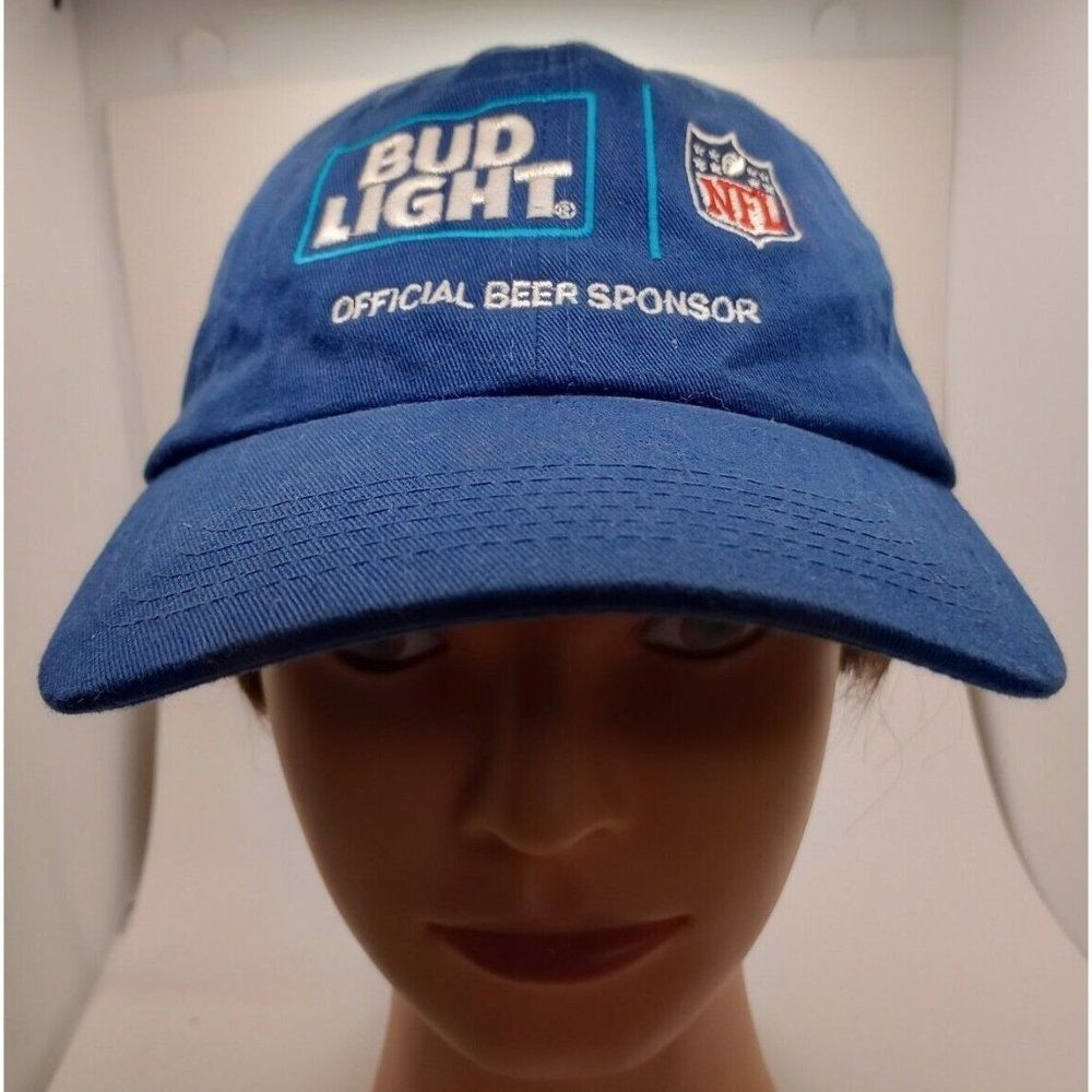 Bud light NFL beer official sponsor adjustable blue cotton baseball cap hat